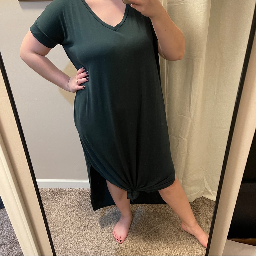 Green maxi dress
